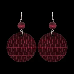 Aarikka Karoliina Earrings, plum red