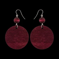 Aarikka Karoliina Earrings, plum red