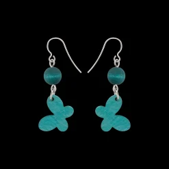 Aarikka Sinisiipi Earrings, shades of green