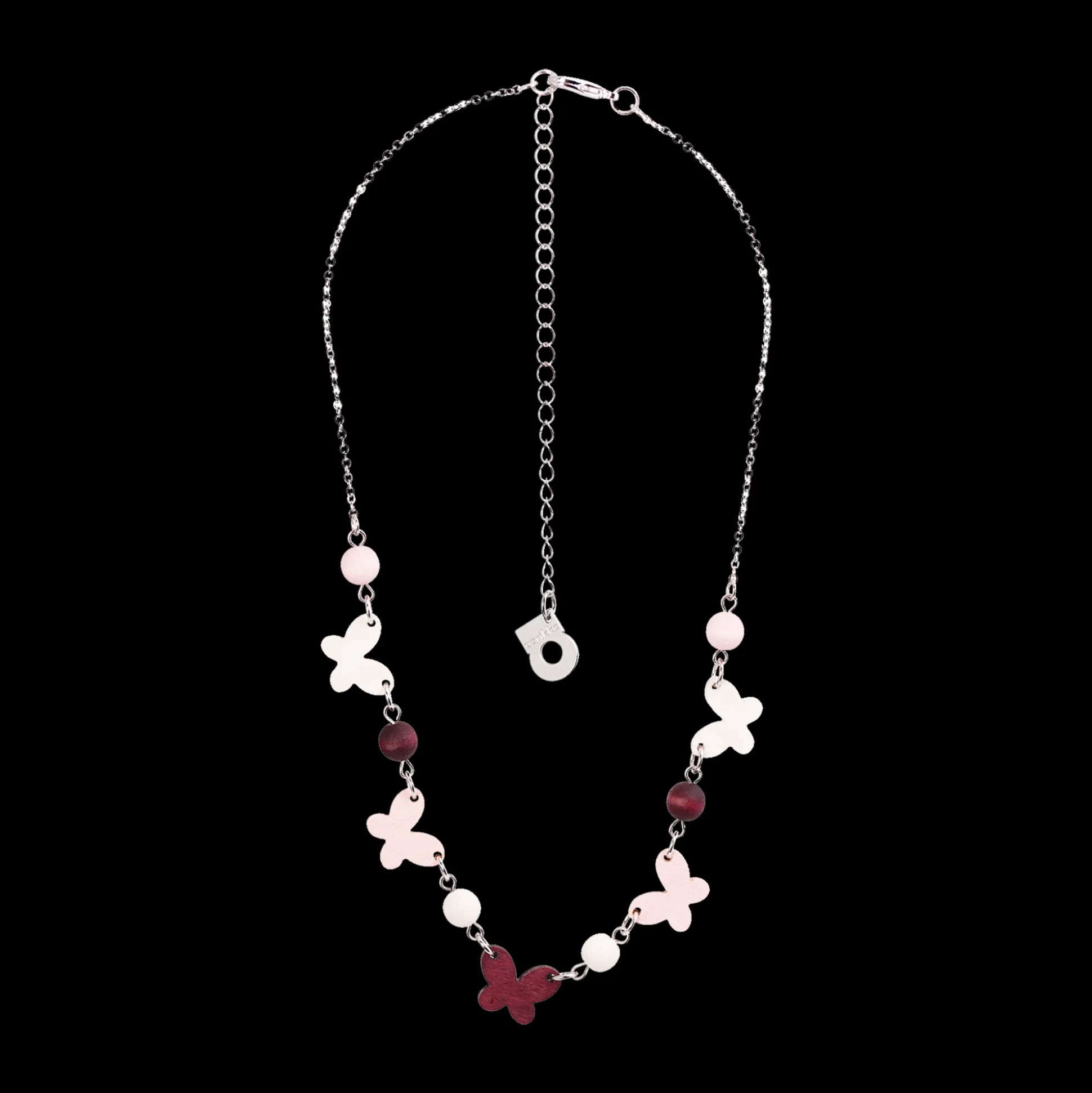 Aarikka Sinisiipi Necklace, shades of red and white