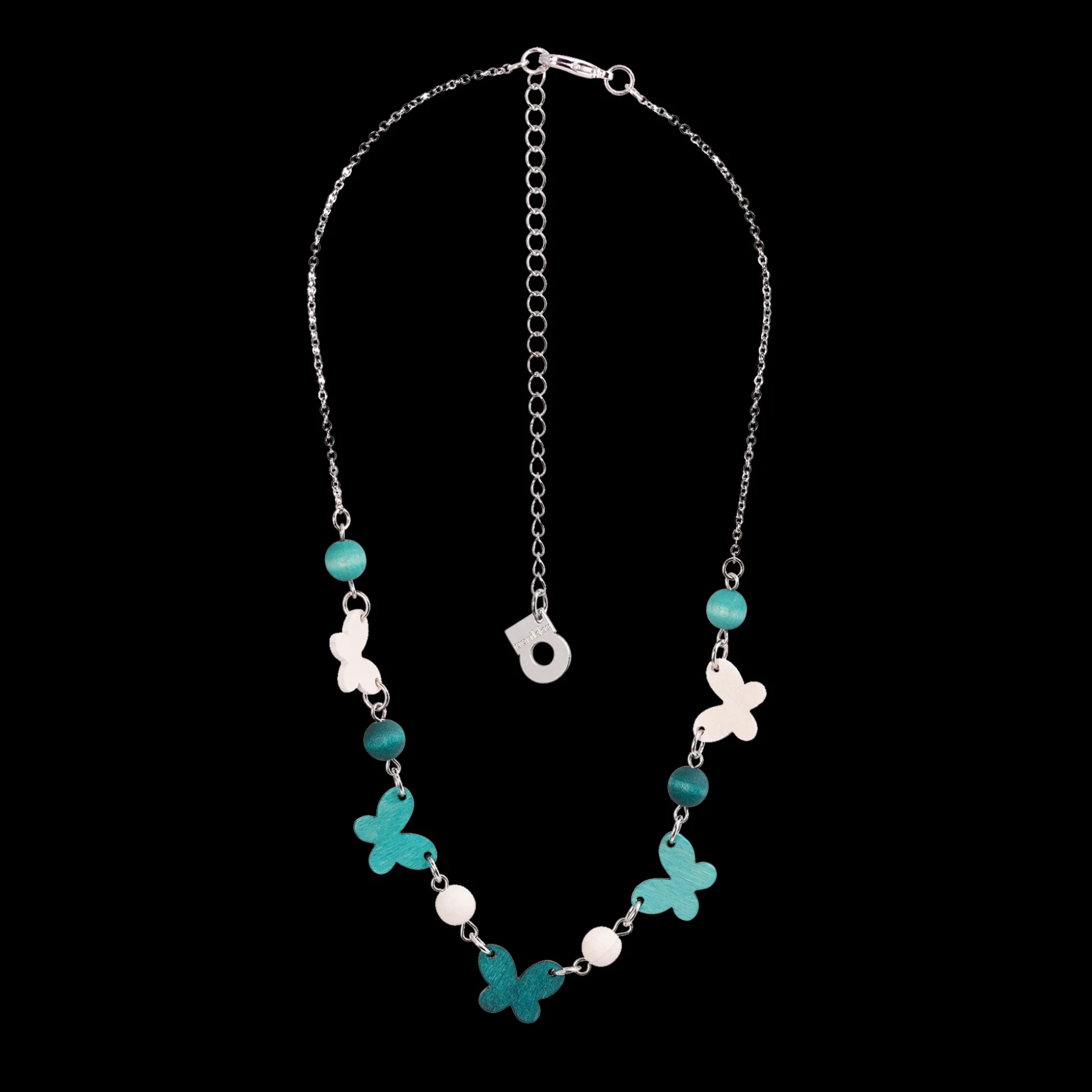 Aarikka Sinisiipi Necklace, shades of green and white