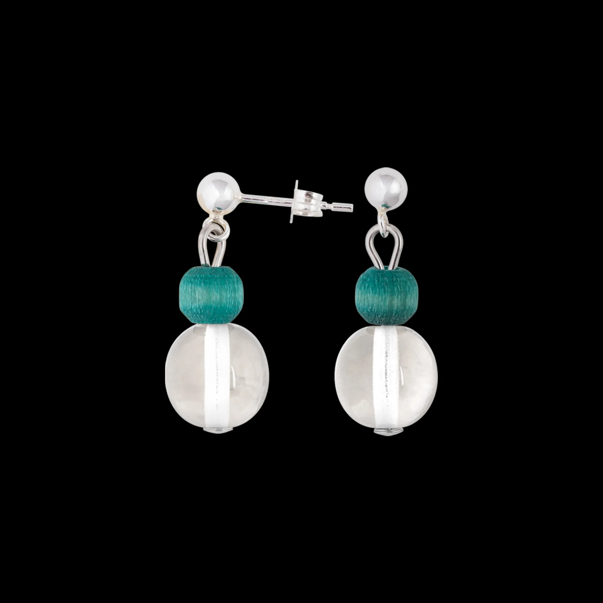 Aarikka Vilkas Earrings, aqua green