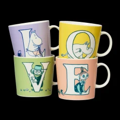 Arabia Moomin ABC Mugs - LOVE (Set of 4)