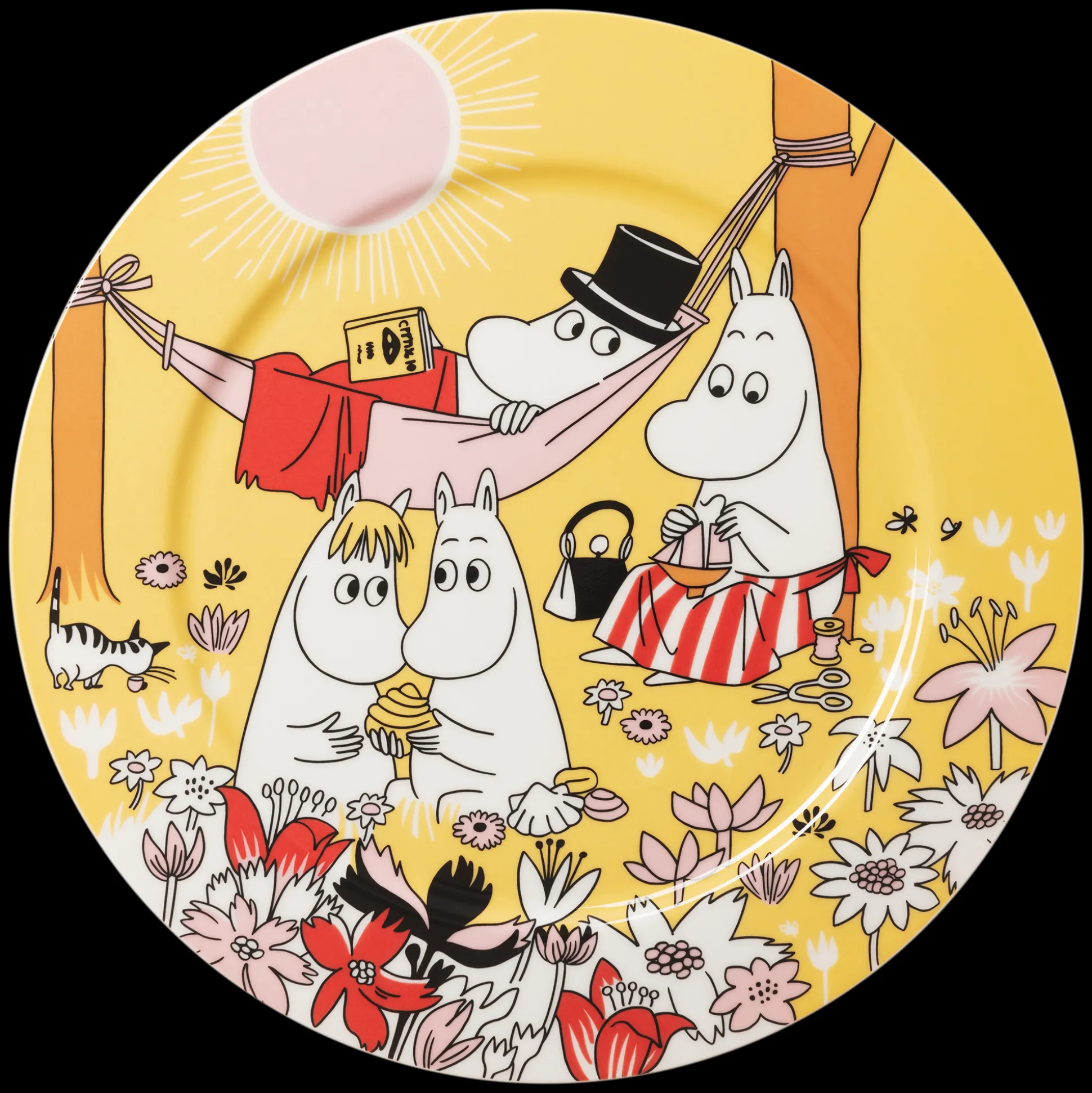Arabia Moomin Family Time Yellow Serving Plate