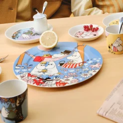Arabia Moomin Family Time Blue Serving Plate