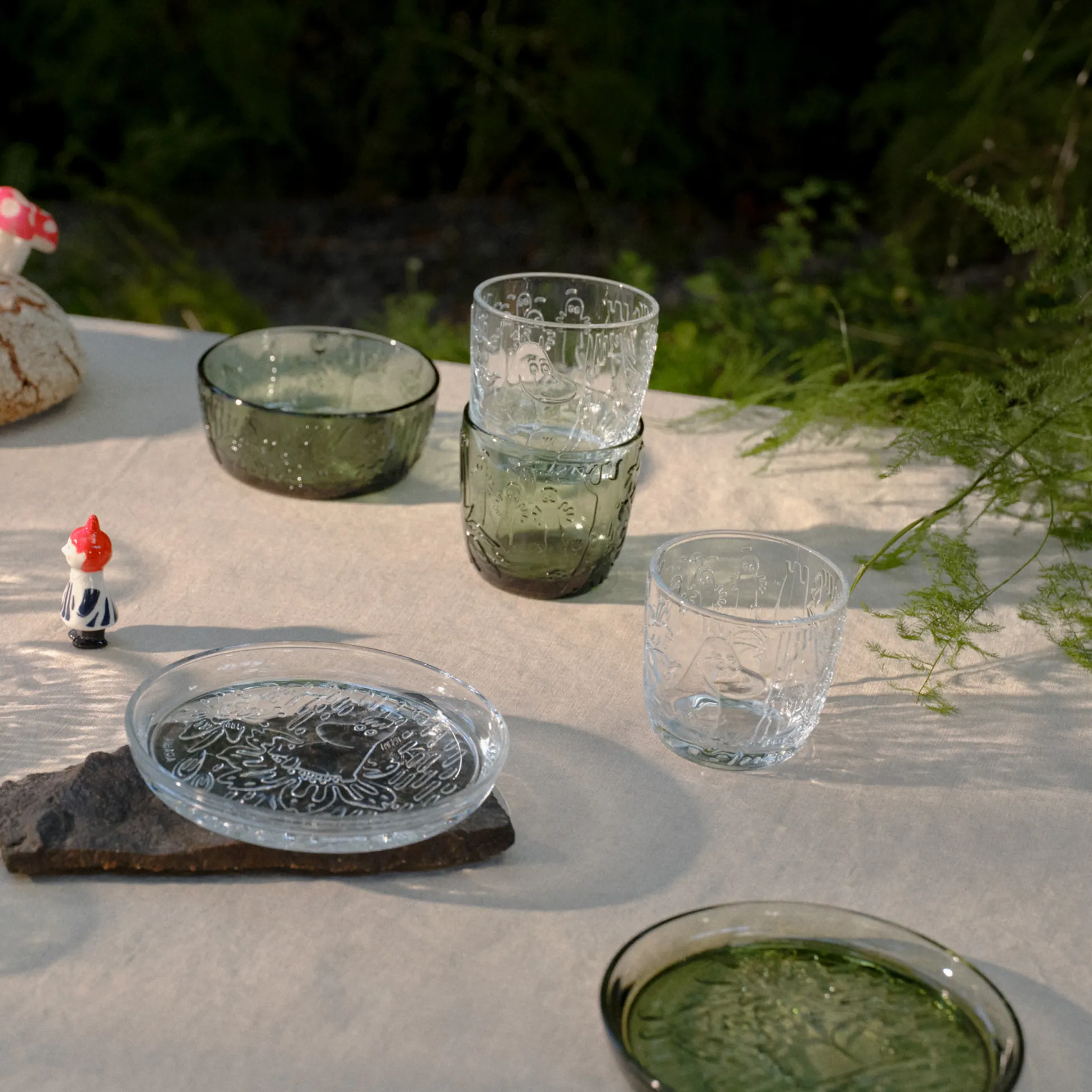 Arabia Moomin Forest Clear Glass Bowl