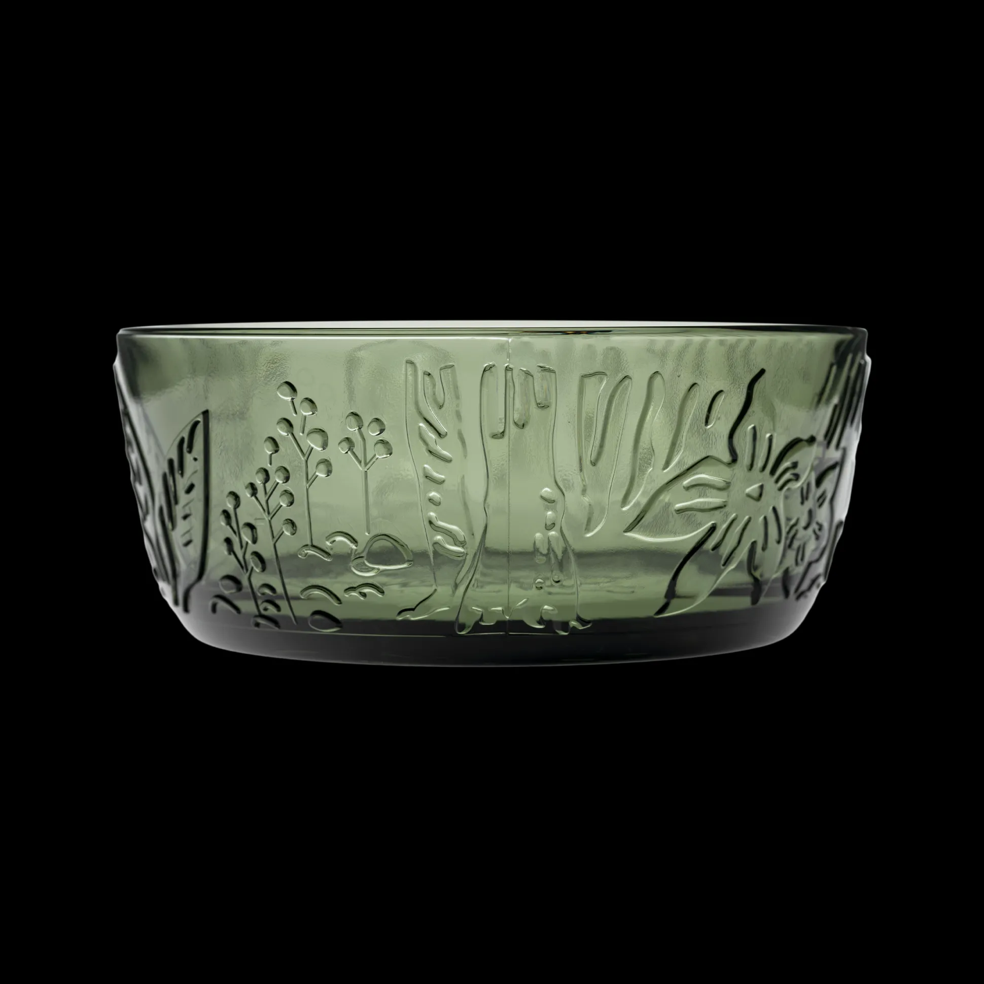 Arabia Moomin Forest Green Clear Glass Bowl