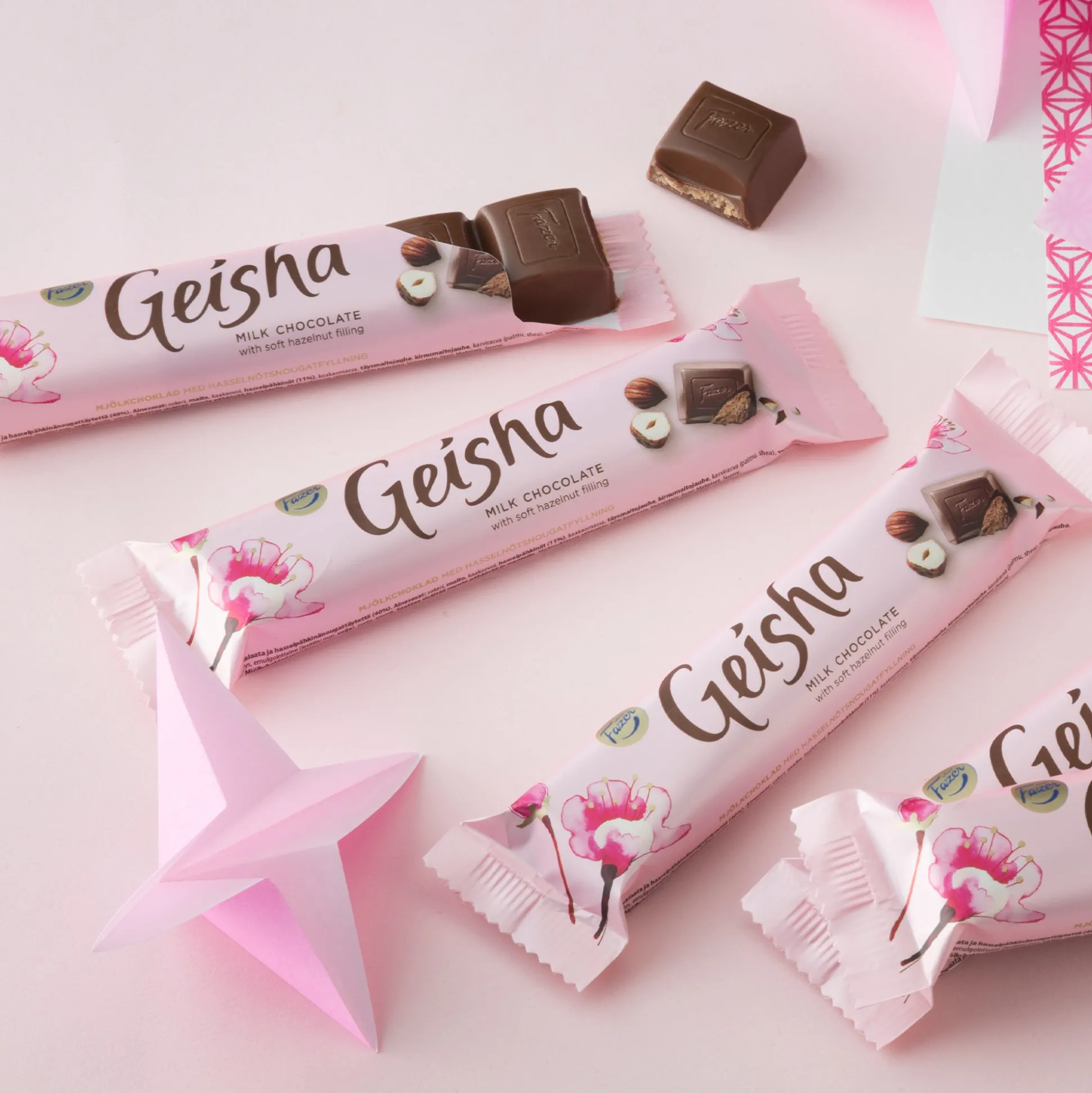 Fazer Geisha Milk Chocolate w/ Soft Hazelnut Filling Bar (37g)