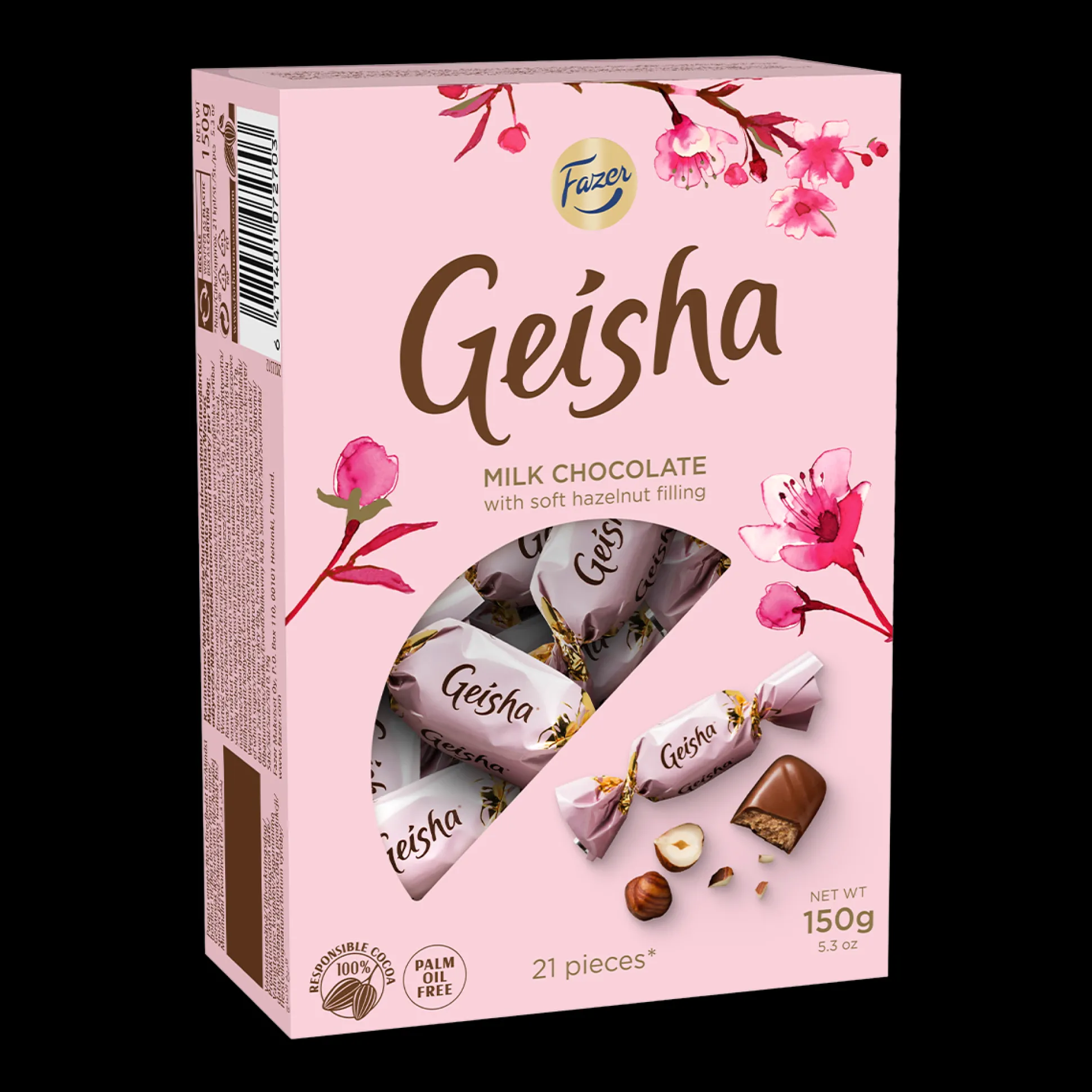 Fazer Geisha Milk Chocolate with Hazelnut Box (150g)