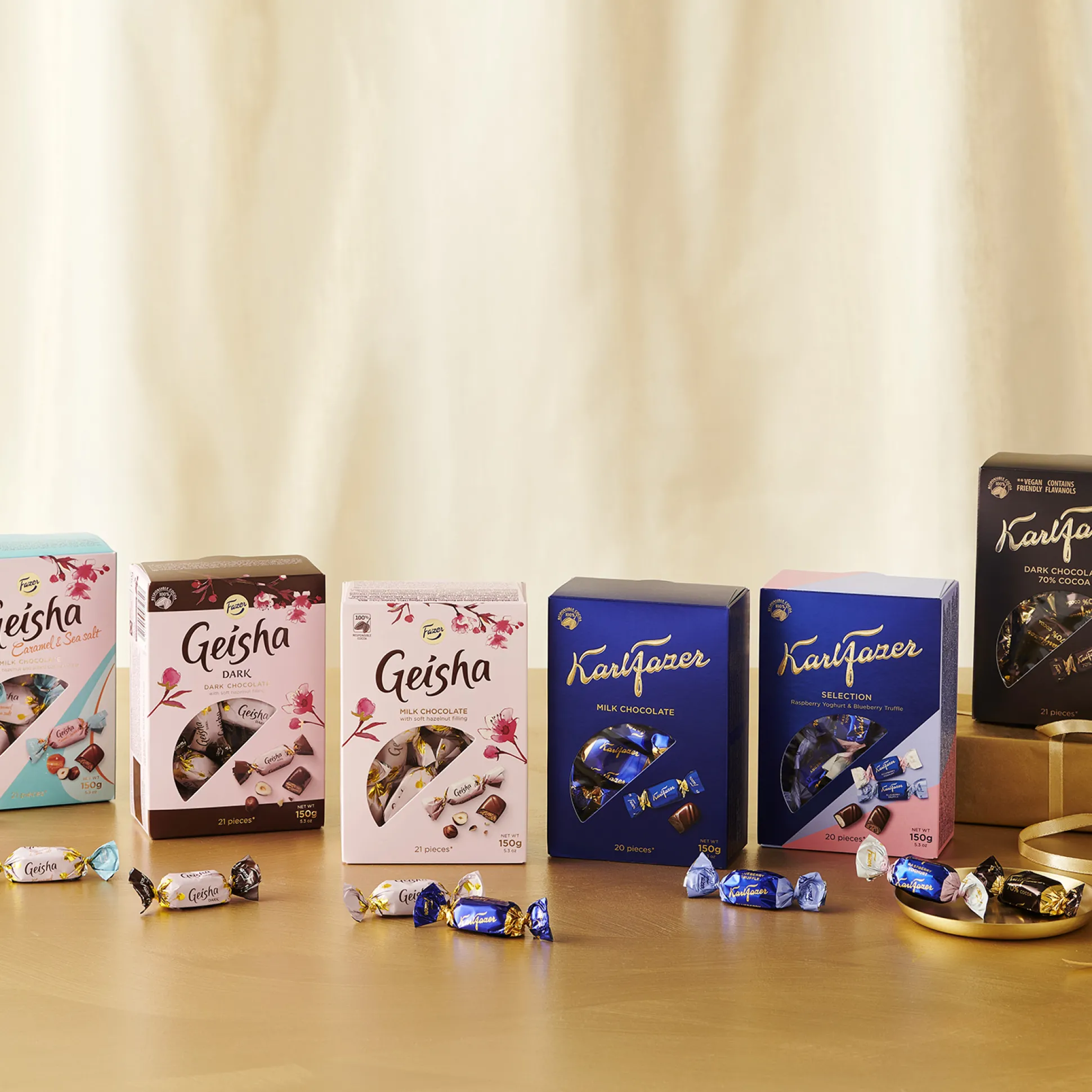 Fazer Geisha Milk Chocolate with Hazelnut Box (150g)