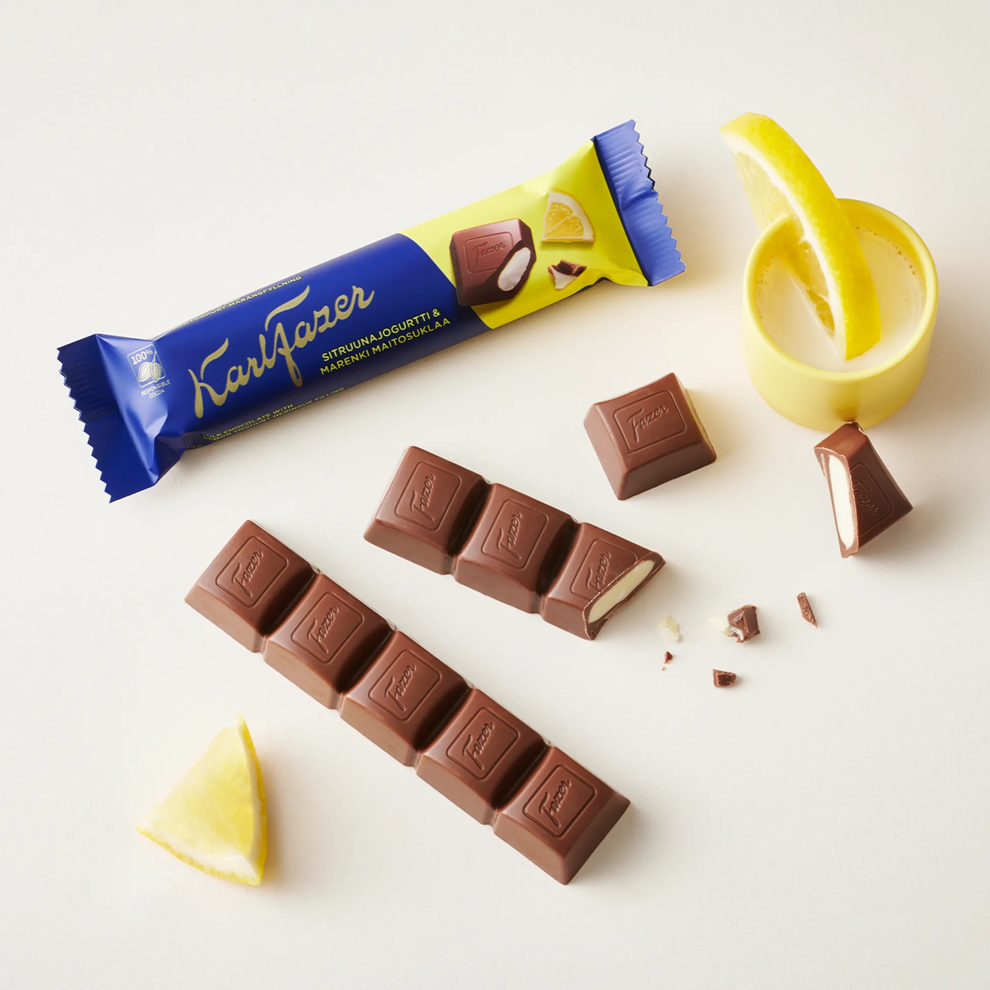 Fazer Lemon Yogurt Milk Chocolate Bar (37g)