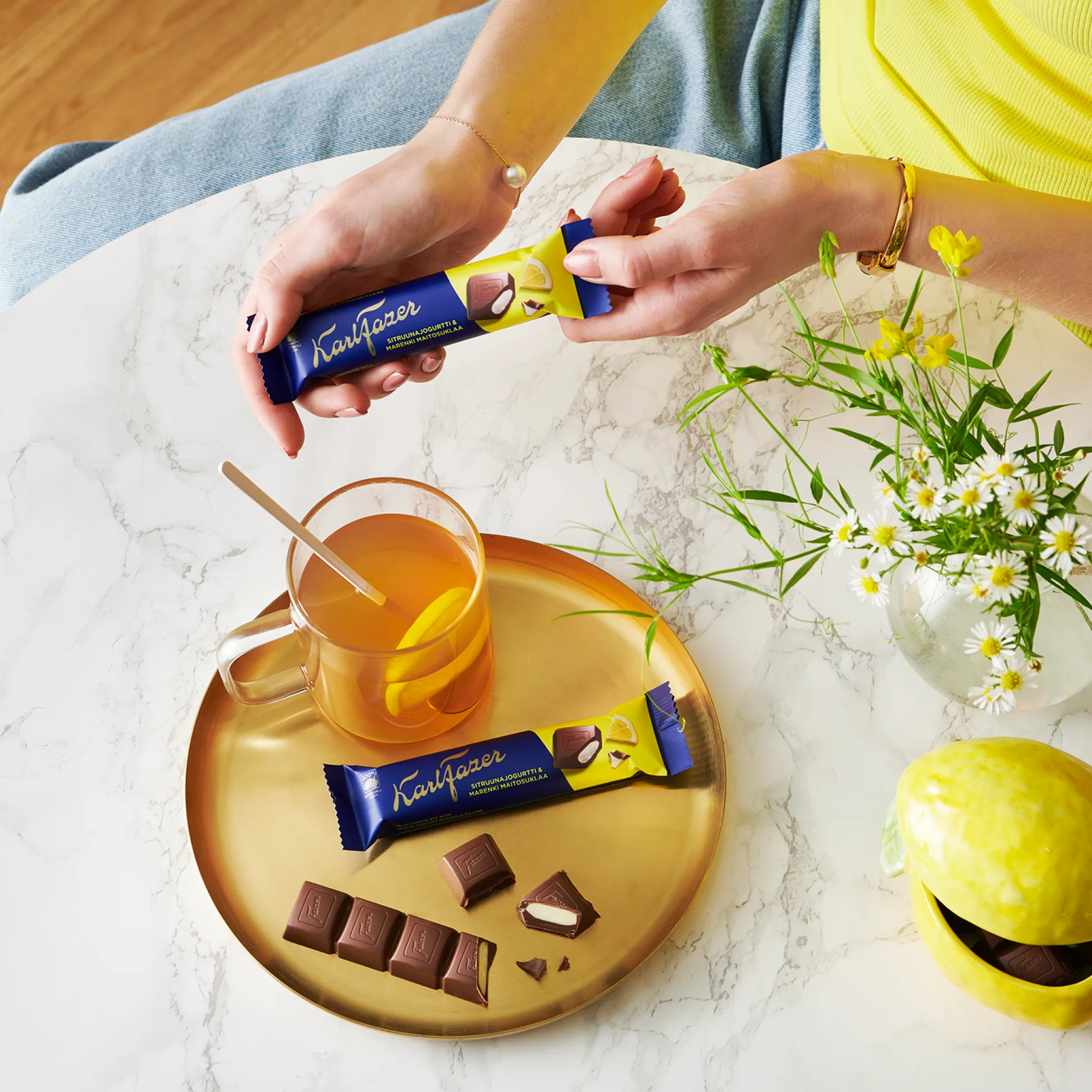 Fazer Lemon Yogurt Milk Chocolate Bar (37g)