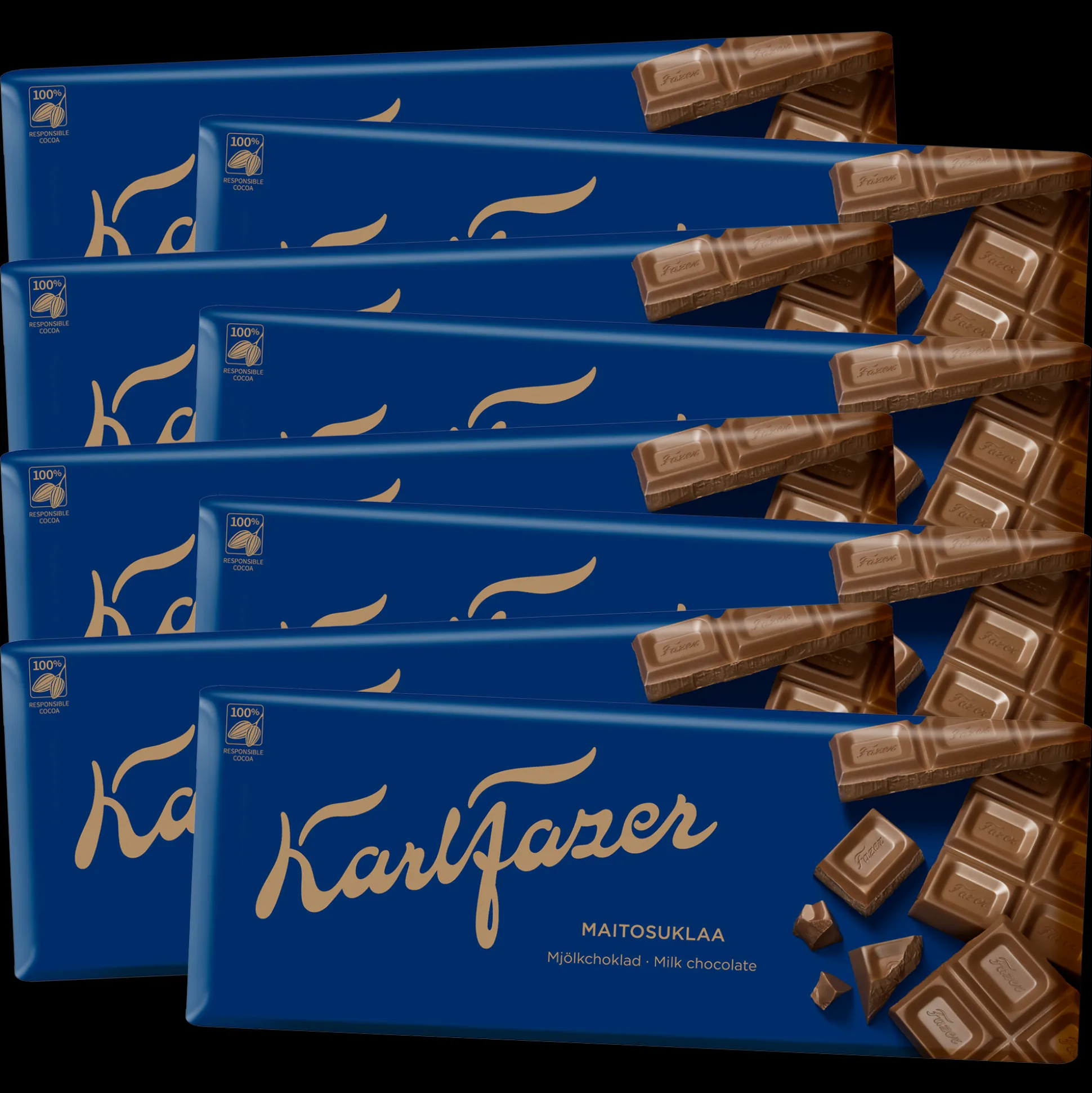 Fazer Milk Chocolate Bar, 8 Pack