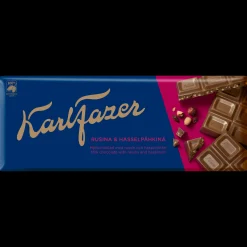 Fazer Milk Chocolate Raisins & Hazelnuts Bar (200g)