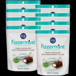 Fazermint Dark Chocolate Peppermint Creams Bag, 8 Pack