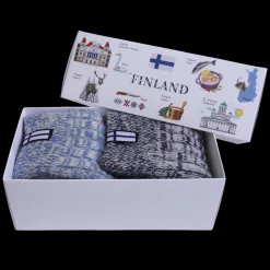 Finland Flag Wool Socks Boxed Set of 2 (WOMENS)