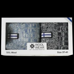 Finland Flag Wool Socks Boxed Set of 2 (WOMENS)