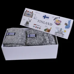Finland Flag Wool Socks Boxed Set of 2 (MENS)