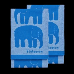 Finlayson Elefantti Kitchen Towels (Set of 2), blue