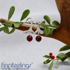 Finnfeelings Lingonberry Silver Earrings