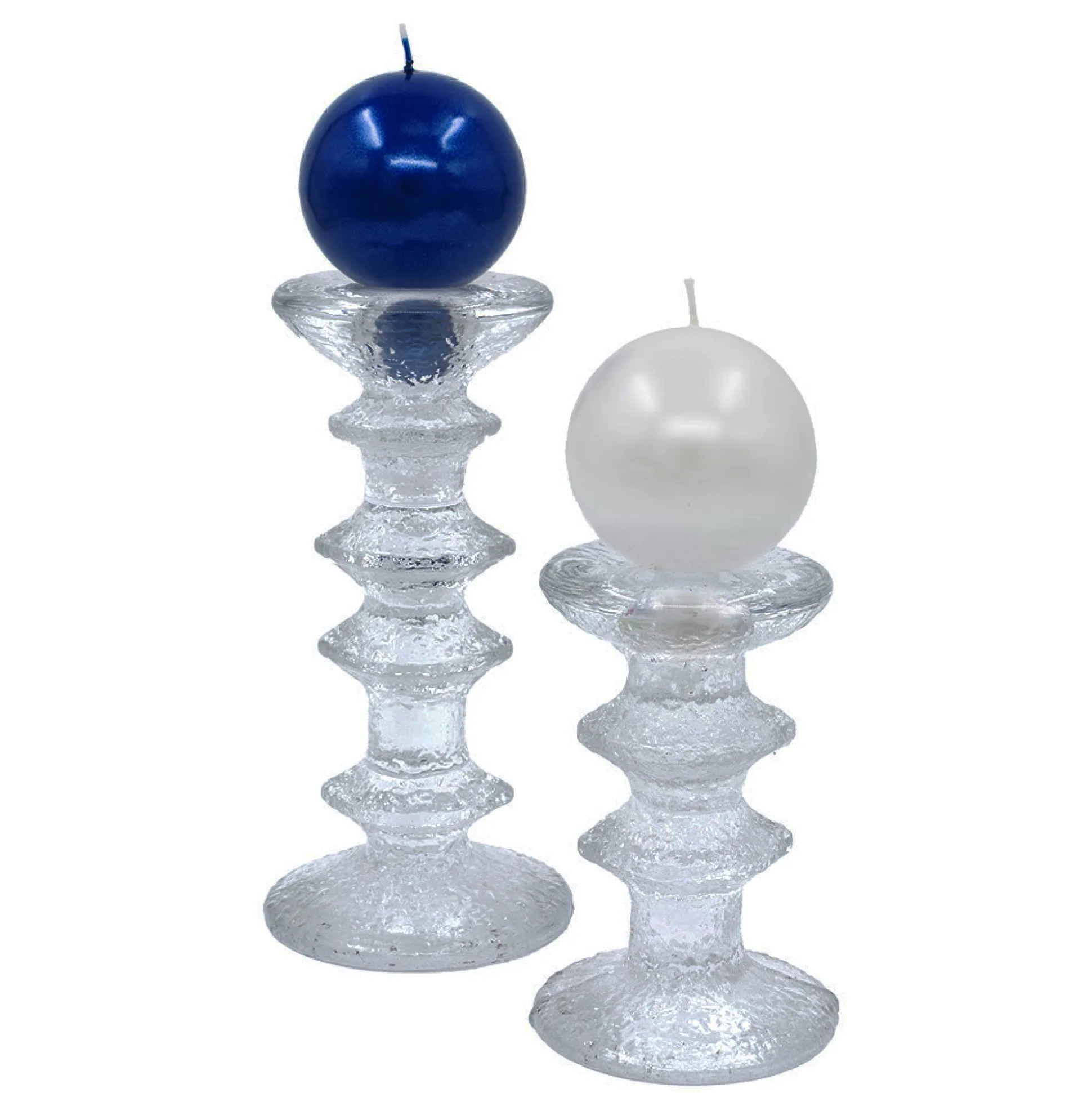 Finnish Footed Ball Candle Metallic Luster Suomi (Set of 2)