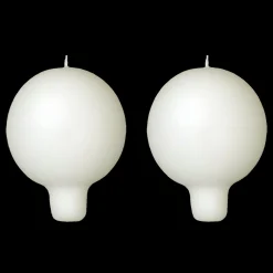 Finnish Footed Ball Candle Cream (Set of 2)