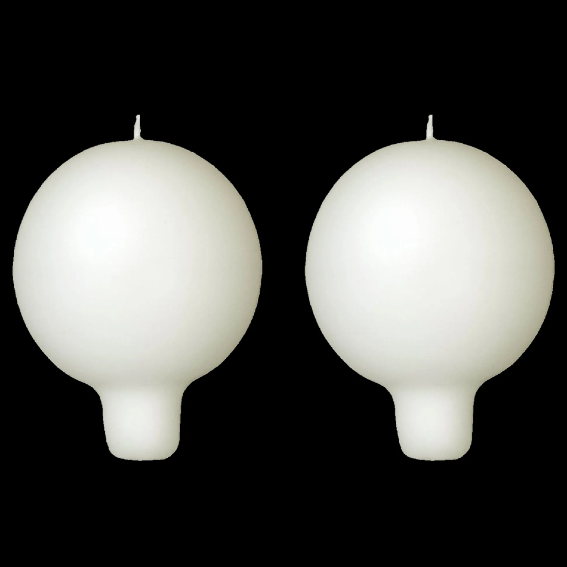 Finnish Footed Ball Candle Cream (Set of 2)
