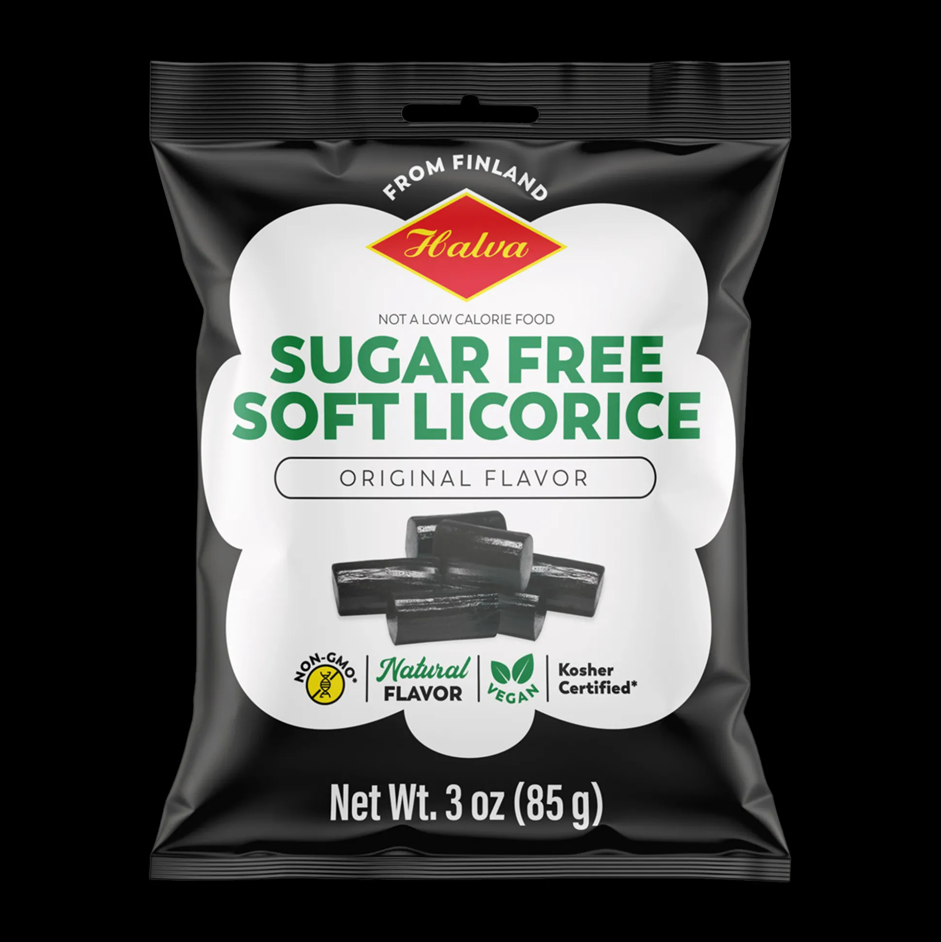 Halva Sugar-Free Soft Black Licorice (85g)