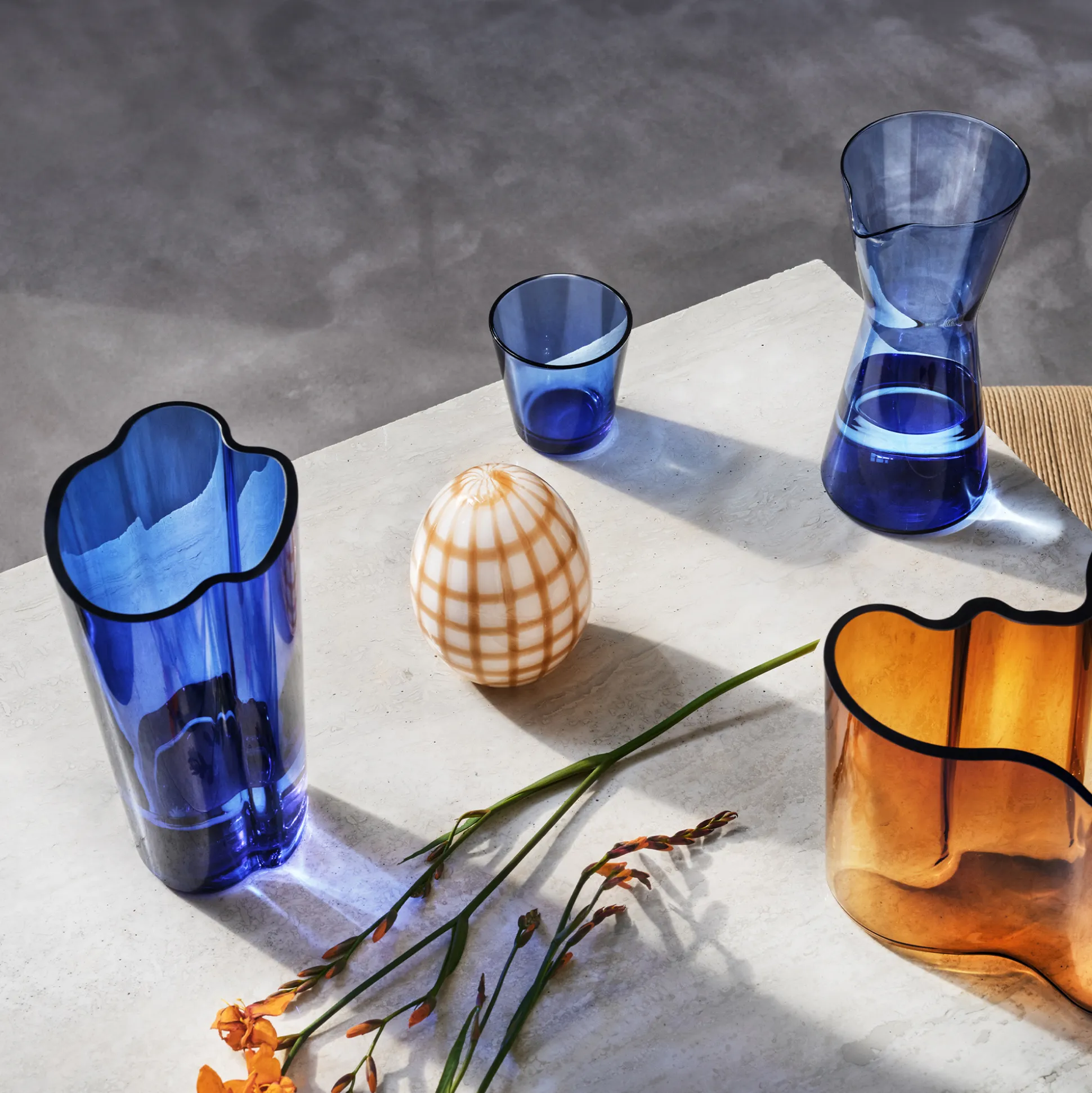 iittala Kartio Ultramarine Blue Medium Tumbler (Set of 8)
