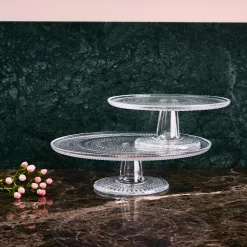 iittala Kastehelmi Dewdrop Clear Small Cake Stand