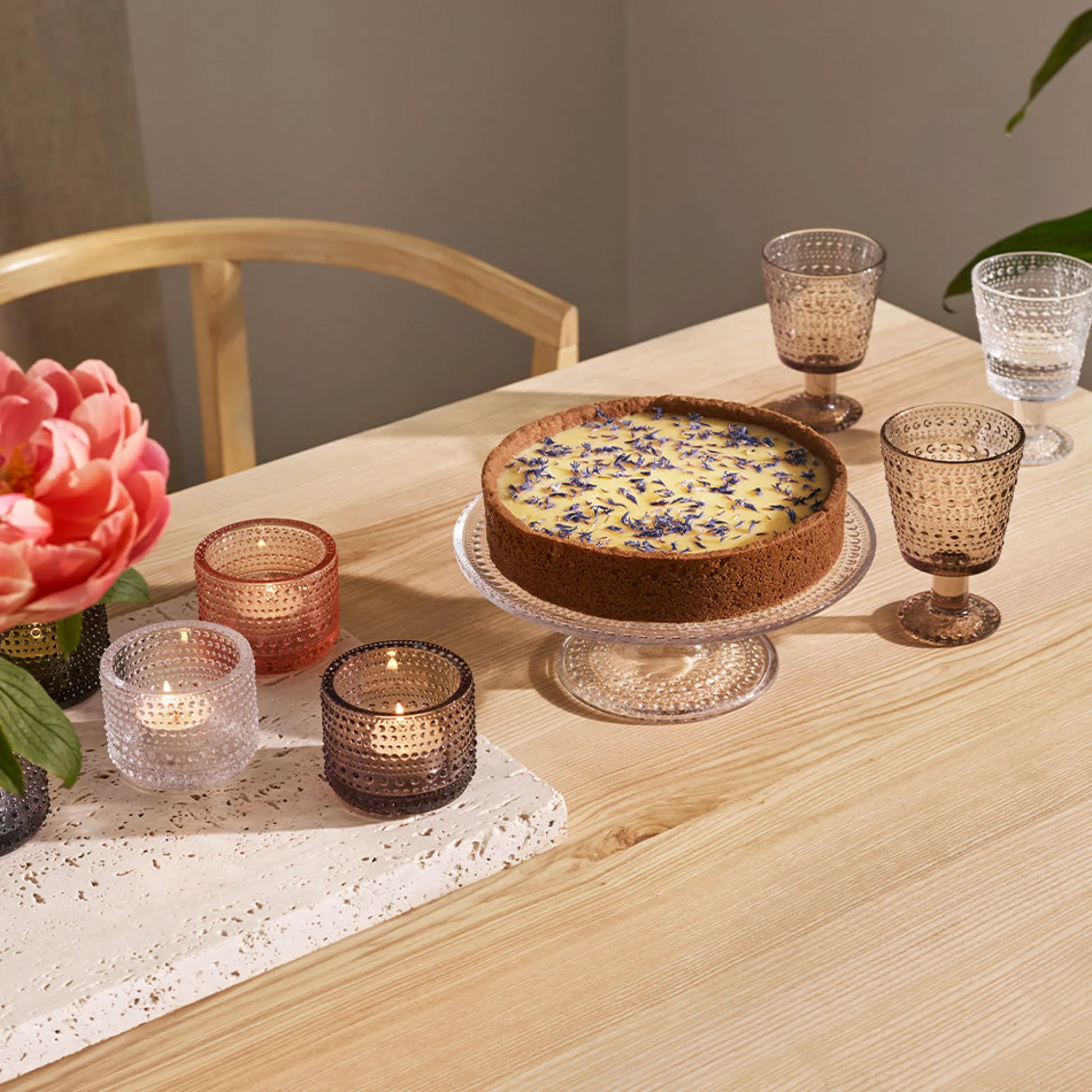 iittala Kastehelmi Dewdrop Clear Small Cake Stand
