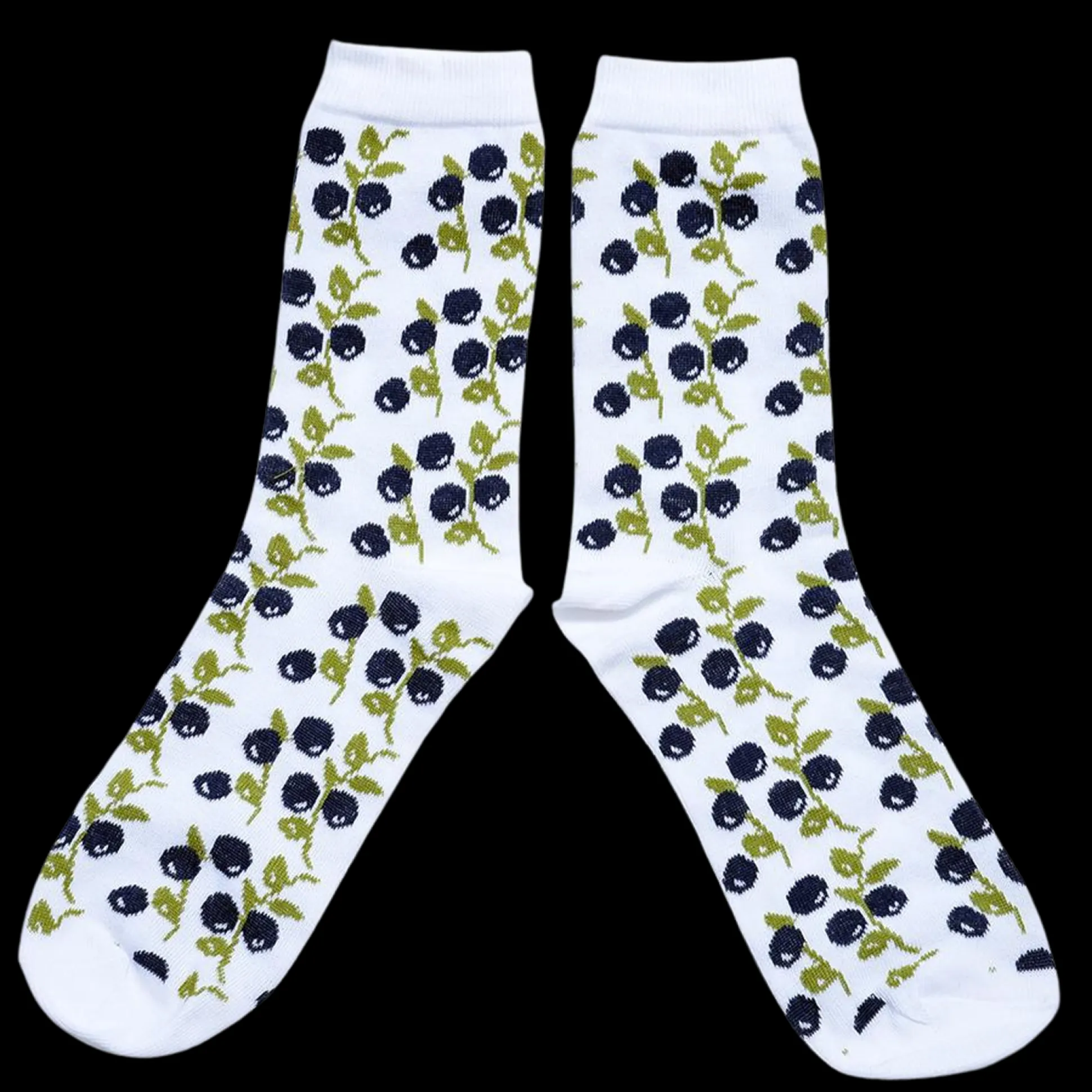Jaana Huhtanen Blueberry Cotton Socks, white