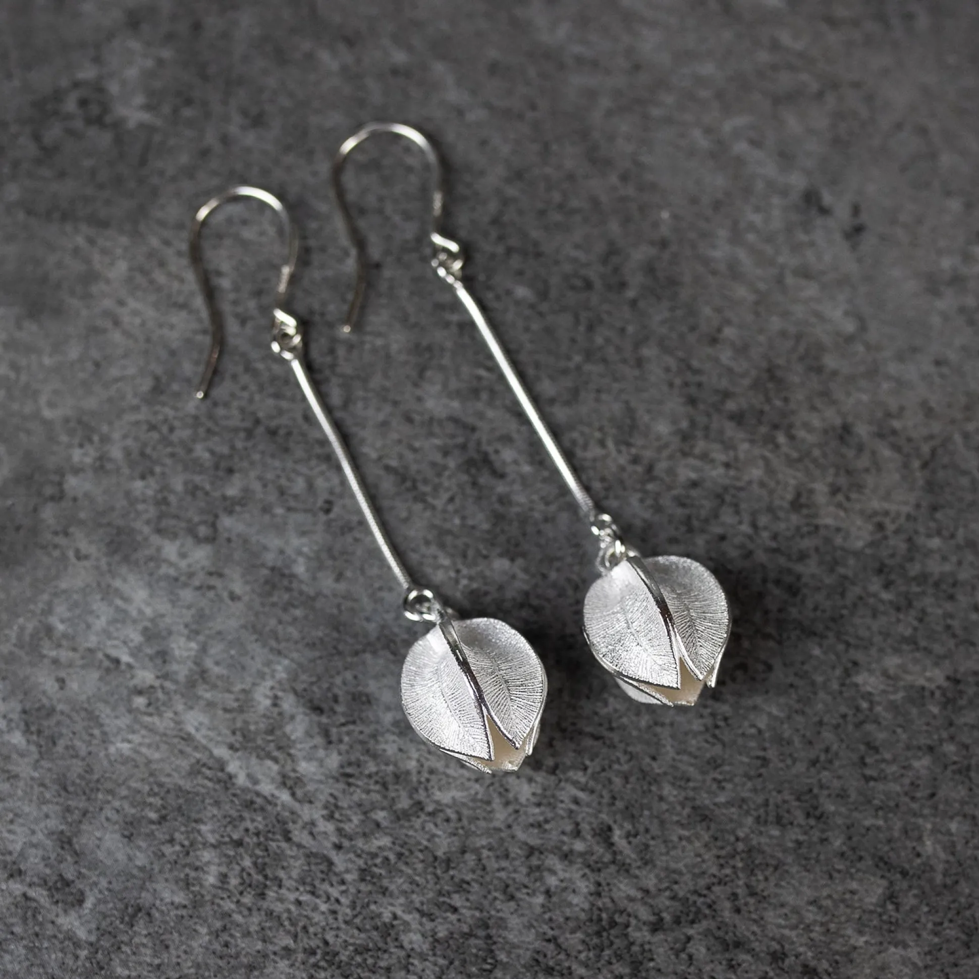 Kalevala Snow Flower Silver Earrings