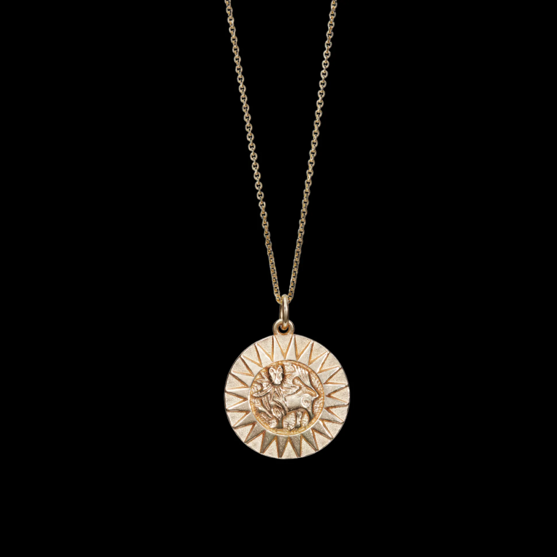 Kalevala Sun Lion Bronze Necklace