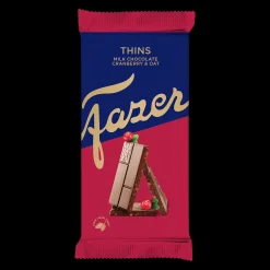 Karl Fazer Thins Cranberry & Oat Milk Chocolate Bar (95g)