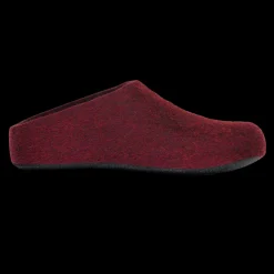 Lahtiset Felt Slippers w/ Rubber Sole, Plum Red