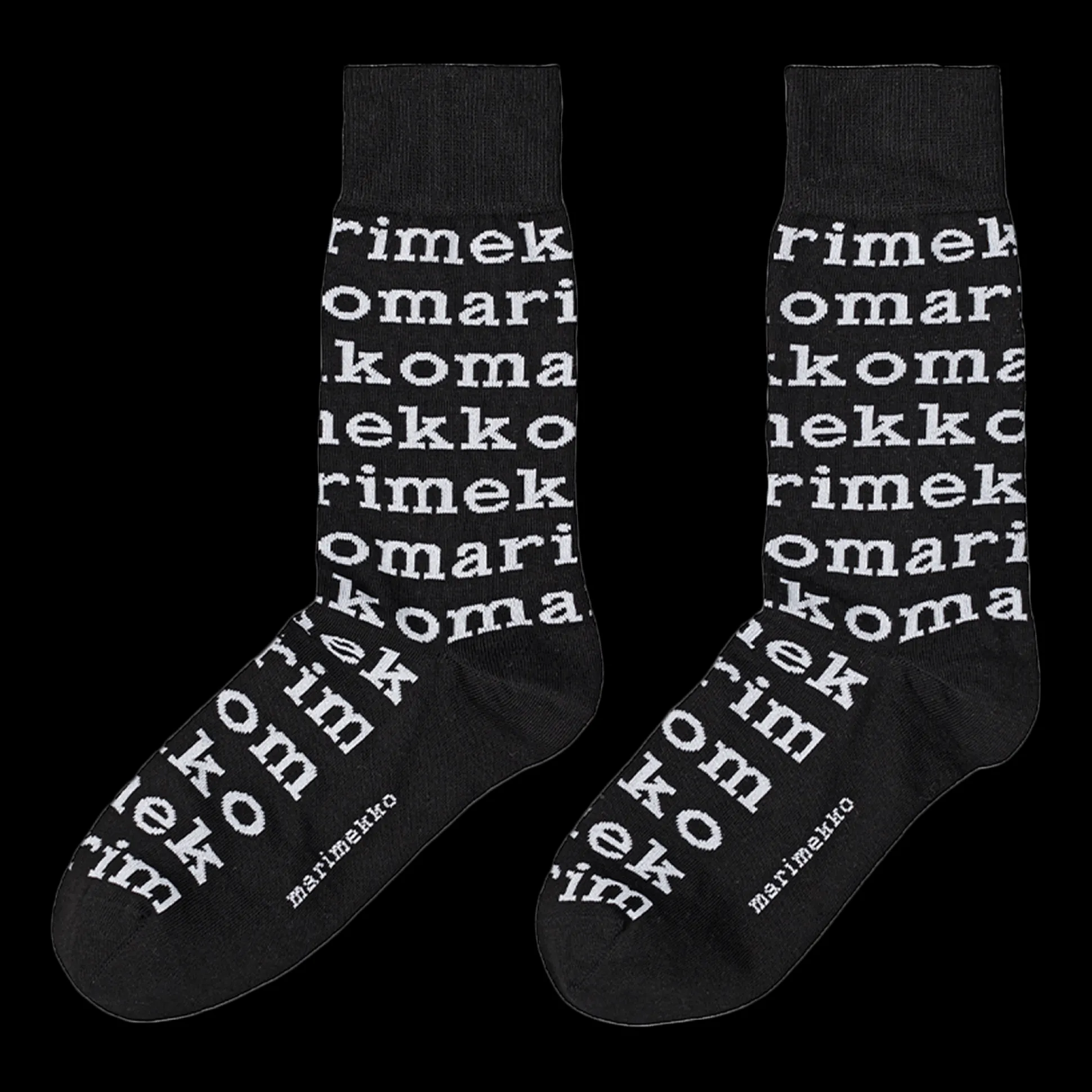 Marimekko Kasvaa Logo Socks, black/white