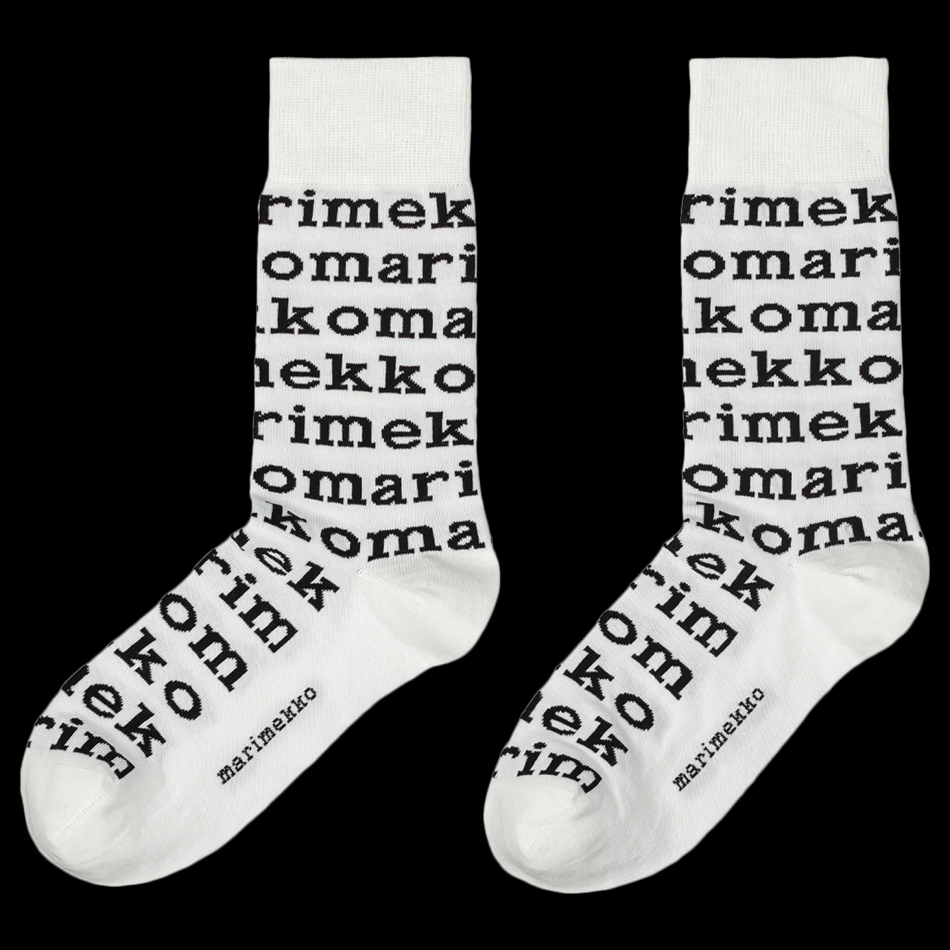Marimekko Kasvaa Logo Socks, white/black