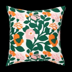 Marimekko Pieni Green Green Cushion Cover, white/green/pink/orange