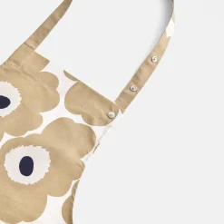 Marimekko Pieni Unikko Apron, white/beige/blue