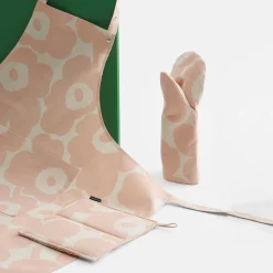 Marimekko Pieni Unikko Apron, cotton/peach
