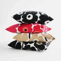 Marimekko Pieni Unikko Cushion Cover, white/black