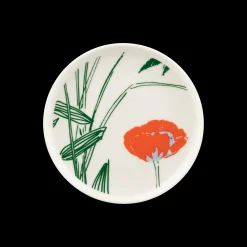 Marimekko Puutarhakutsut Snack Plate, white/green/orange