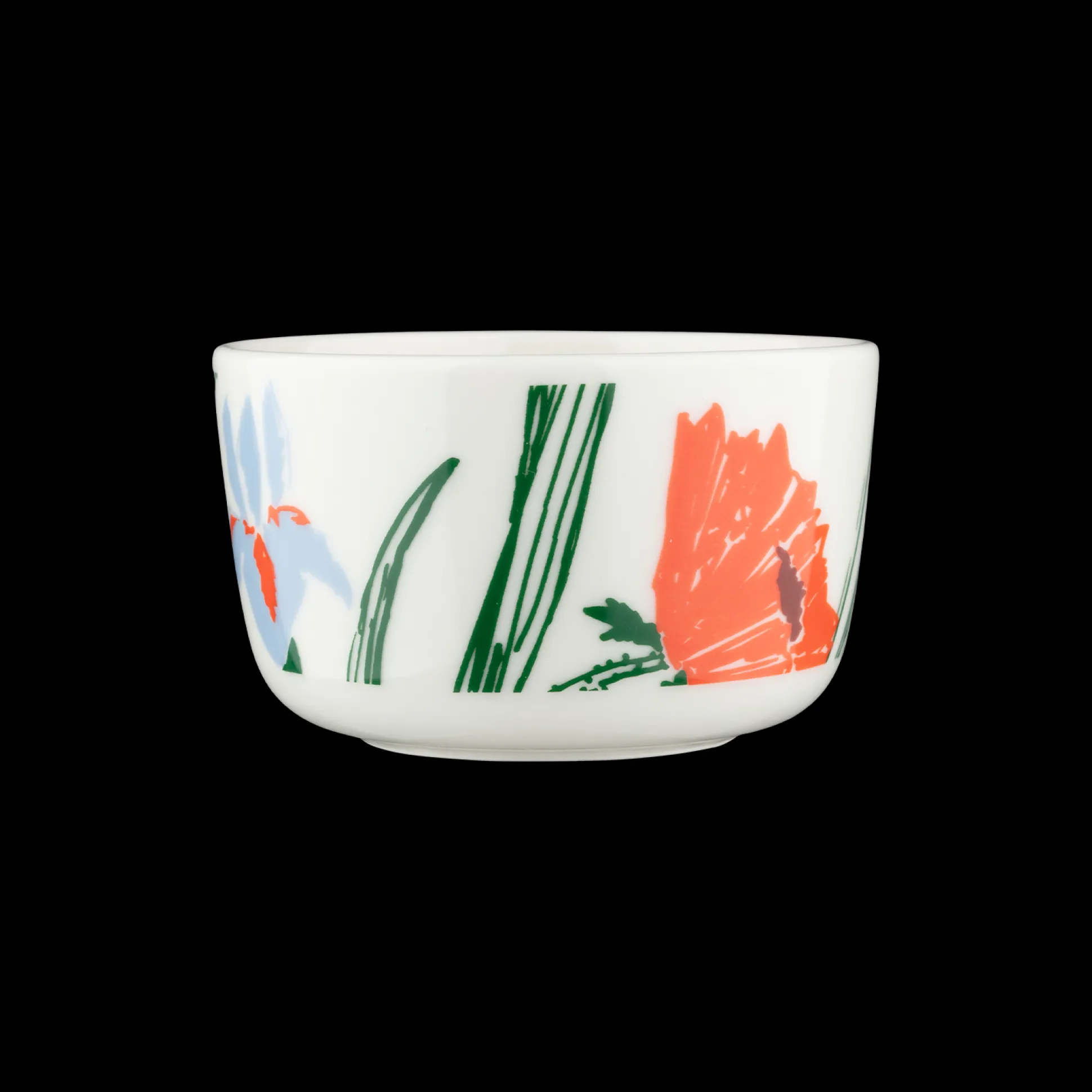 Marimekko Puutarhakutsut Dessert Bowl, white/green/orange
