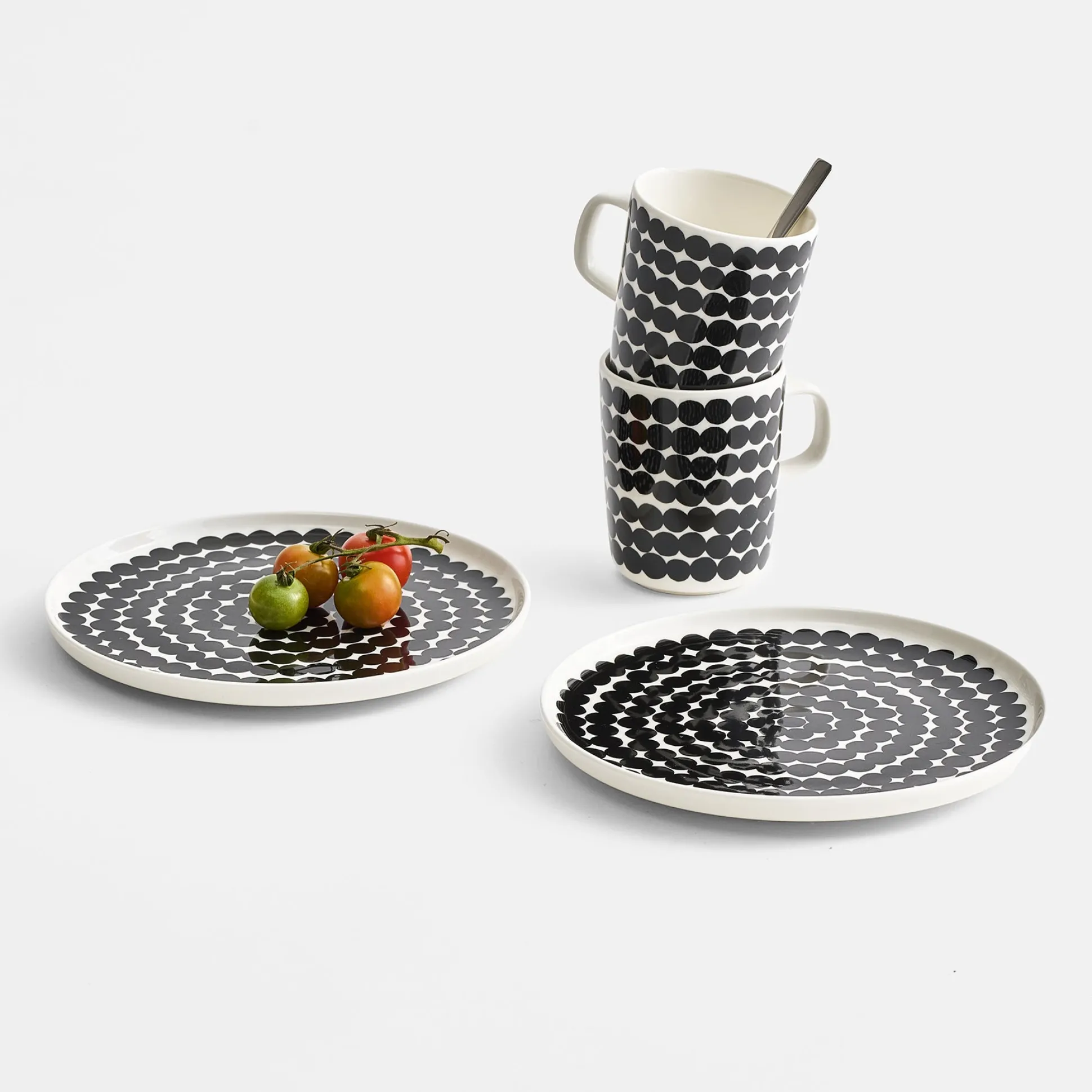 Marimekko Räsymatto Mug, white/black