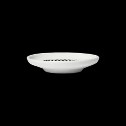 Marimekko Siirtolapuutarha Sauce Plate, white/black