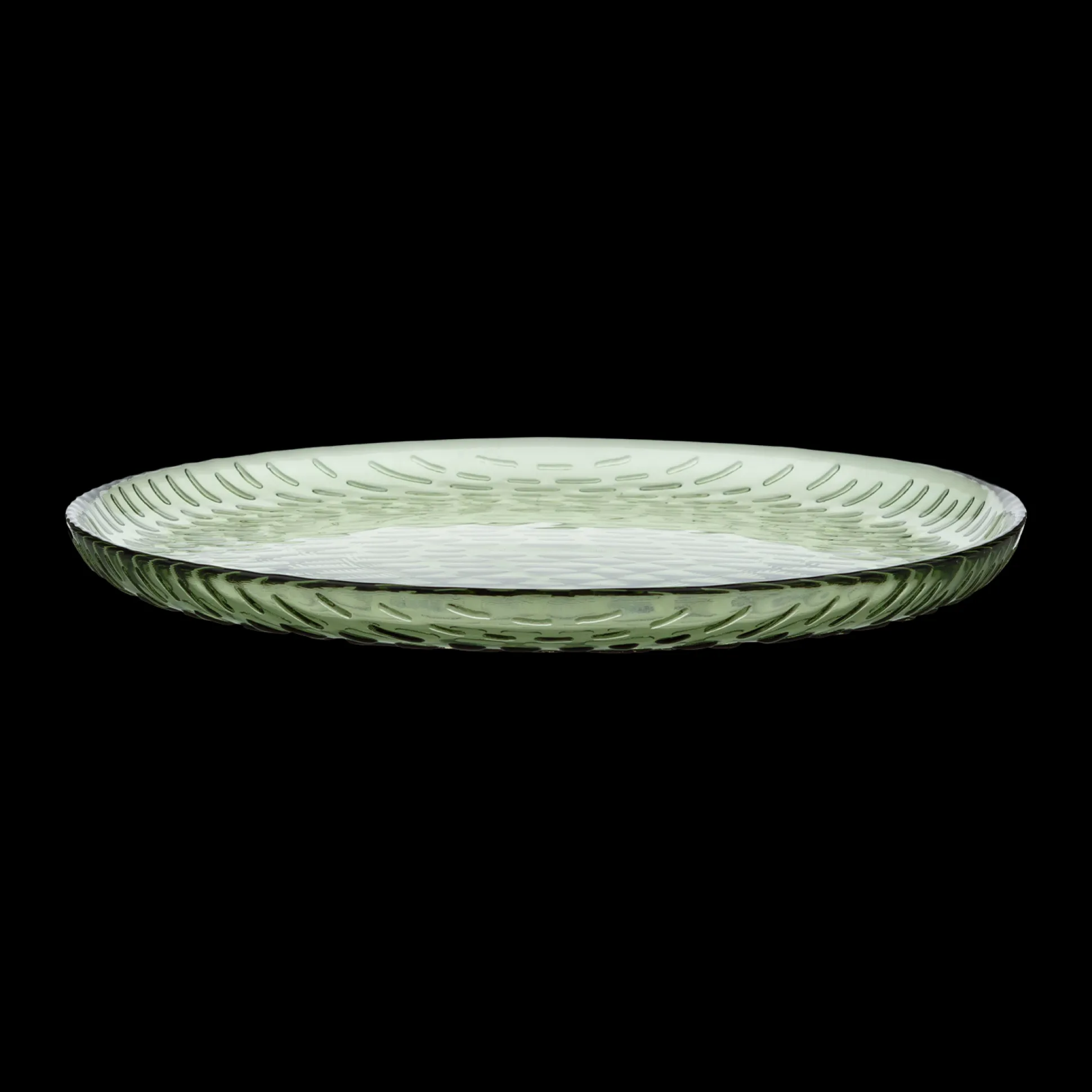 Marimekko Syksy Olive Glass Plates (Set of 2)