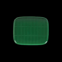 Marimekko Tiiliskivi Rectangular Plate, dark green