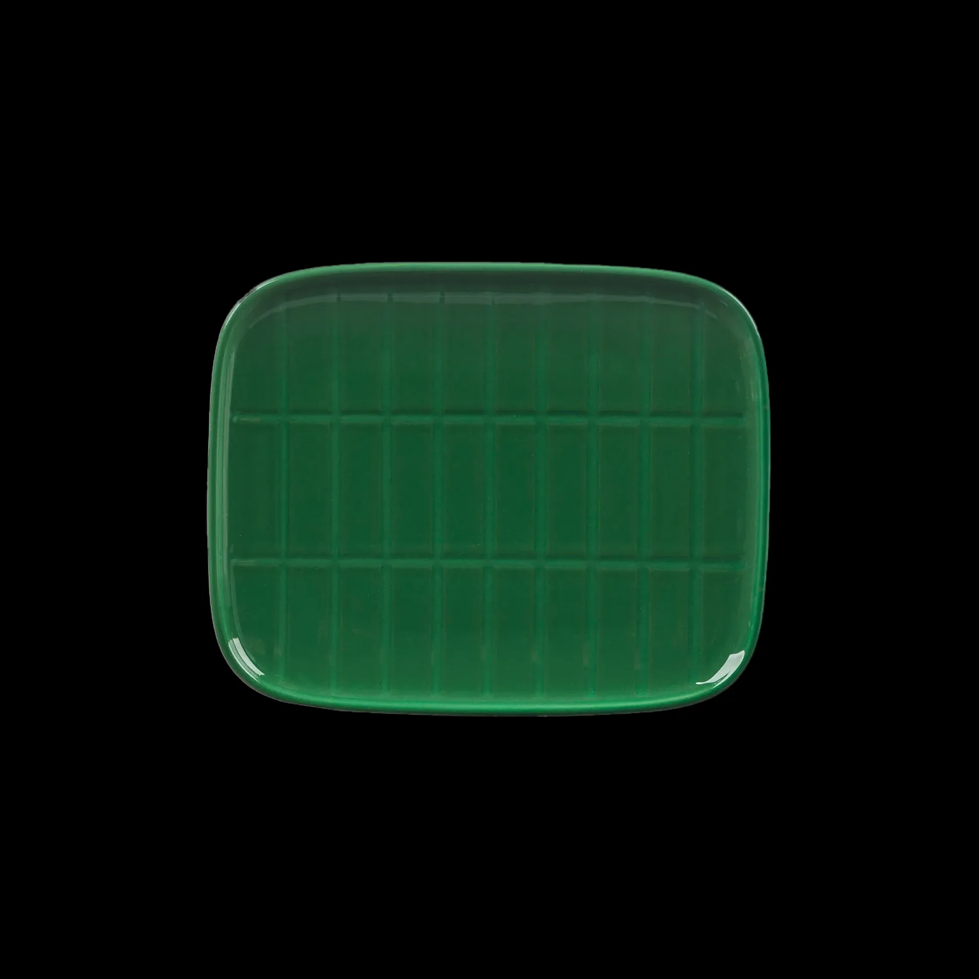 Marimekko Tiiliskivi Rectangular Plate, dark green