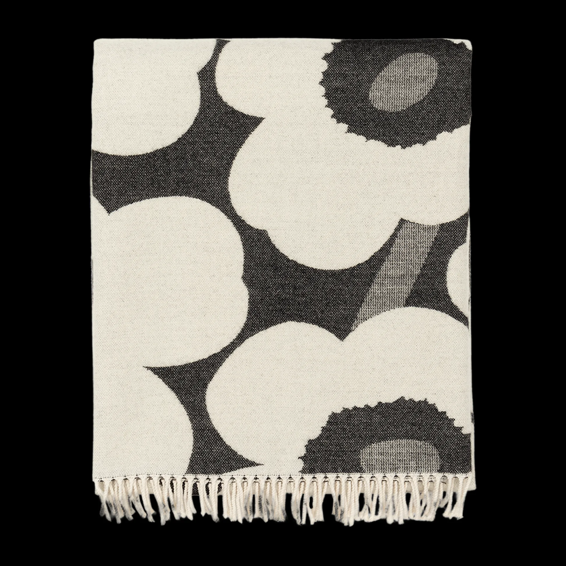 Marimekko Unikko Blanket, off-white/charcoal